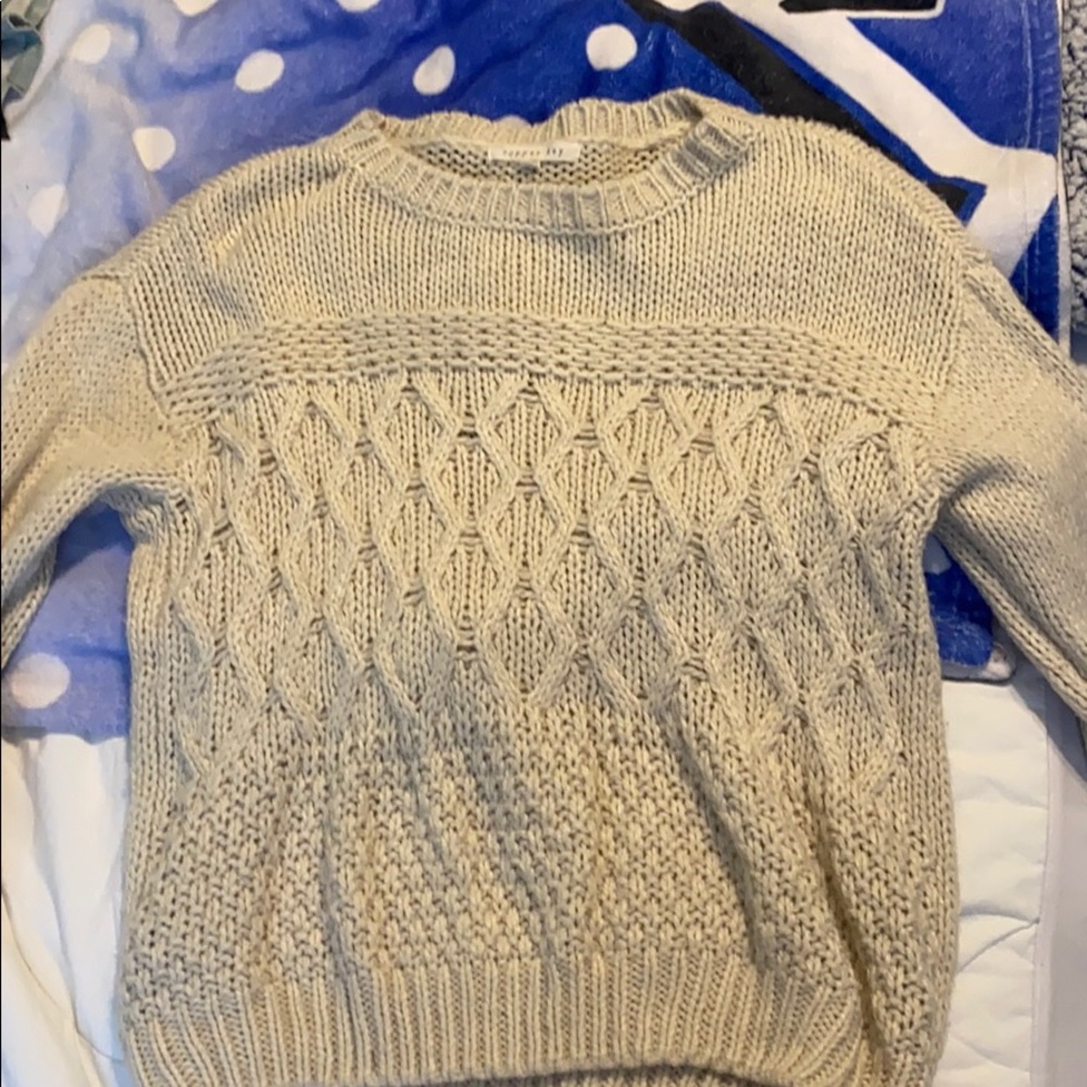 cream sweater worn once or twice